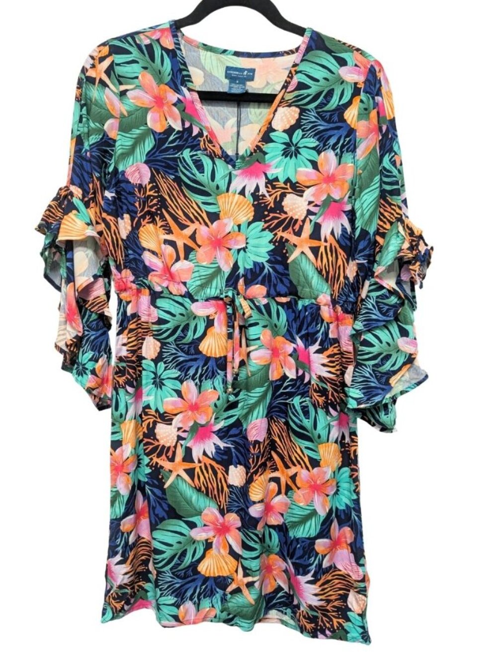 Entire Closet $5! NWT Caribbean Joe Tropical Floral Cover Up Dress